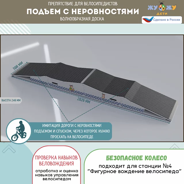 Комплект препятствий "Безопасное колесо" для велосипедистов №1 