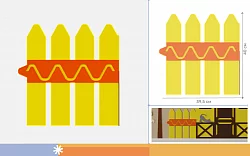 Элемент настенной панели "Забор" универсальный