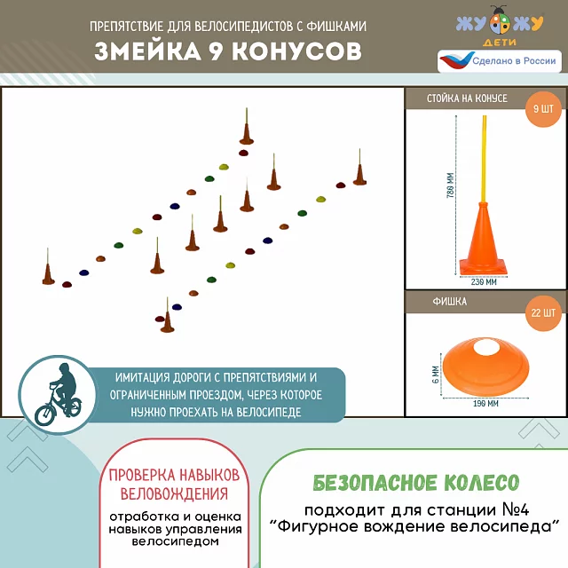 Комплект препятствий "Безопасное колесо" для велосипедистов №1 