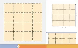 Коврик детский для игр и ползания, 16 клеток 260 мм, бежевый