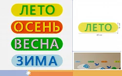 Элемент настенной панели "Название времени года 4 шт" окружающая среда