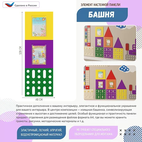 Элемент настенной панели "Башня под краном" инженерно-логический