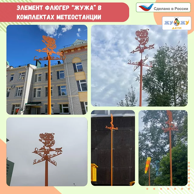 Флюгер с указателем сторон света "Жужа"