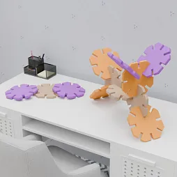 Мягкий 3D-конструктор "Фантазия" крупный 260 мм с ящиком