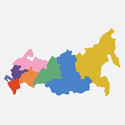 Развивающий модуль к настенной мозаике Жу-Жу "Карта России"