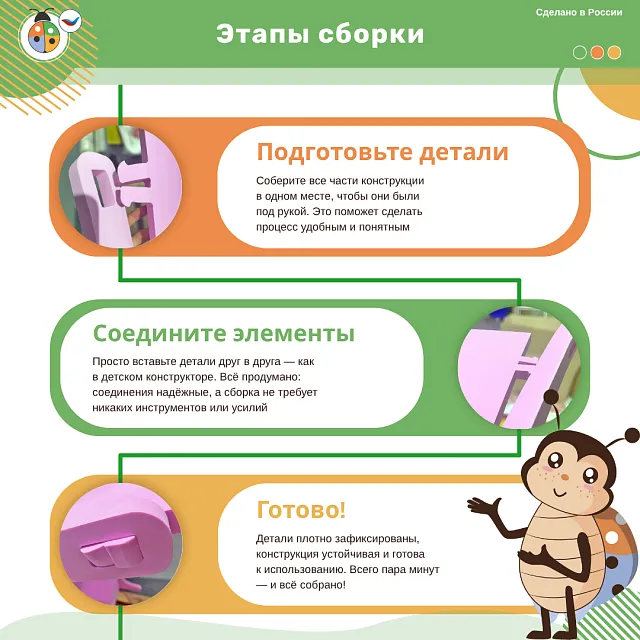 Мягкий манеж для малышей: секция "Созвездия", дизайн-серия "Космос"