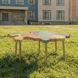 Стол-карта с пазлами "Карта Казахстана" интерактивный