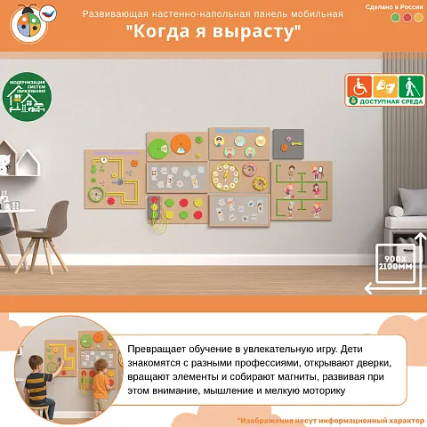 Развивающая настенная панель  “Когда я вырасту”
