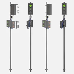 Набор светодиодных светофоров "Четырехсторонний перекресток" стационарный 2.0
