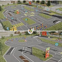 Автогородок с велосипедной зоной "Профи"