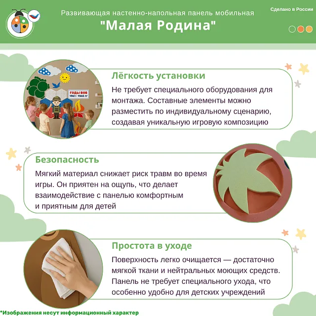 Развивающая настенная панель мобильная “Малая Родина”