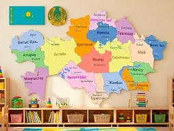 Патриотическая мягкая панель "Карта Казахстана"