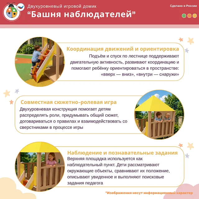 Двухуровневый игровой домик «Башня наблюдателей» 