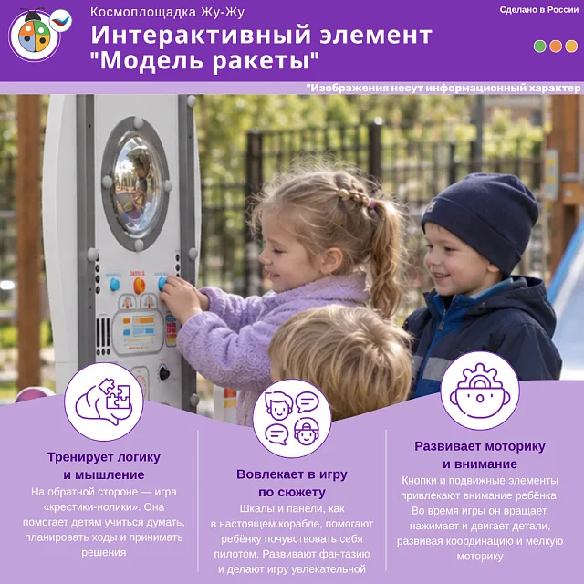 Космоплощадка Жу-Жу: интерактивный элемент "Модель ракеты"
