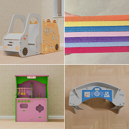 Комплект игровых развивающих модулей мягких