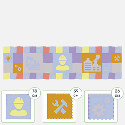 Напольная панель-конструктор "Инженерно-логическая", мягкий коврик