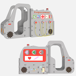 Машина "Скорая помощь" с бизи-элементами
