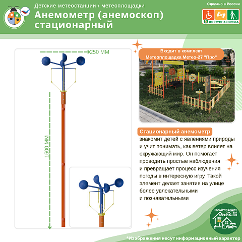 Анемометр (анемоскоп) стационарный