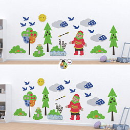 Развивающая настенная панель мобильная "Серия сказки: Царевна-лягушка", комплект