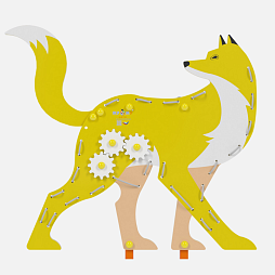 Бизи-стенд "Лиса" декоративно-развивающий