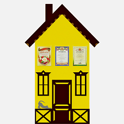 Элемент настенной панели "Домик с карманами" мягкий полимер