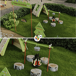 Площадка "Привал на полянке". Комплект 2