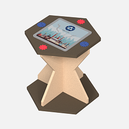 Игровой развивающий модуль с бизи элементами "Стол Росатом"