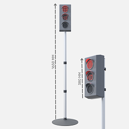 Светофор "Патрионика" транспортный (трехсекционный) с пультом, мобильный