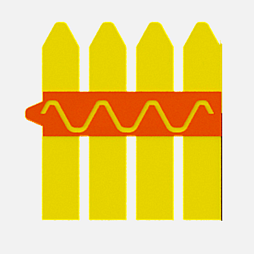 Элемент настенной панели "Забор", мягкий полимер