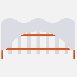 Элемент навесной "Ширма" белая, для разноцветного ограждения