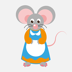 Элемент настенной панели "Теремок" Мышка-норушка