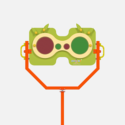 Экоплощадка Жу-Жу: стенд "Бинокль" с цветными линзами