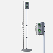 Светофор "Патрионика" пешеходный (двухсекционный) с пультом, мобильный