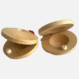 Кастаньеты деревянные для музыкальной площадки (набор 2 шт)