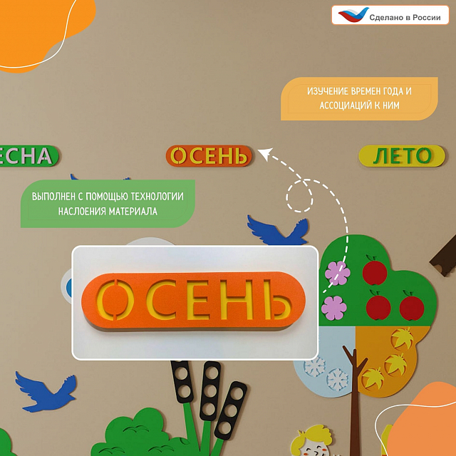 Элемент настенной панели табличка "Осень"