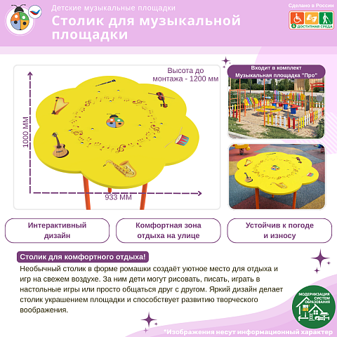 Столик для музыкальной площадки