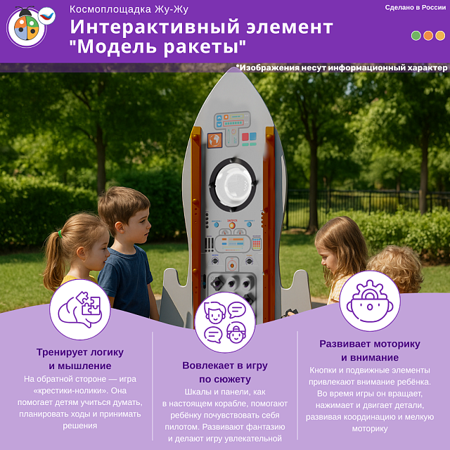 Научная площадка Жу-Жу: интерактивный элемент "Модель ракеты"
