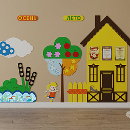 Развивающая настенная панель мобильная "Окружающая среда" мини, мягкий полимер