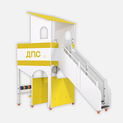 Домик-беседка «Дежурка» двухэтажный с бизи-элементами