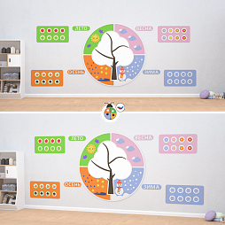 Развивающая настенная панель мобильная “Времена года”