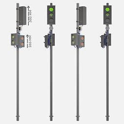 Набор светодиодных светофоров "Четырехсторонний перекресток" стационарный 2.0