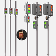 Набор светодиодных светофоров "Т-образный перекресток" стационарный 2.0