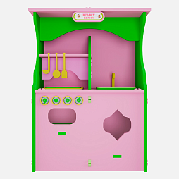 Игровая интерактивная мебель "Кухня" сборная из мягкого полимера