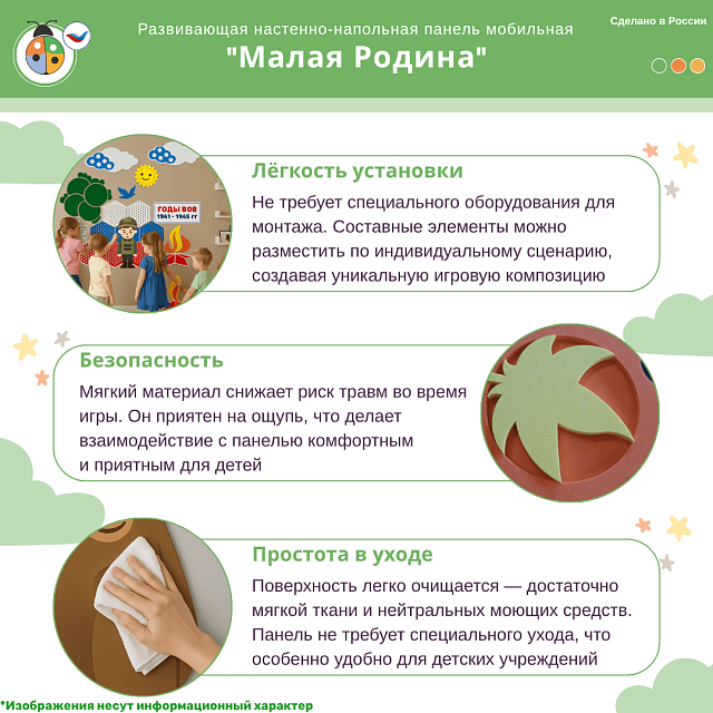 Развивающая настенная панель мобильная “Малая Родина”