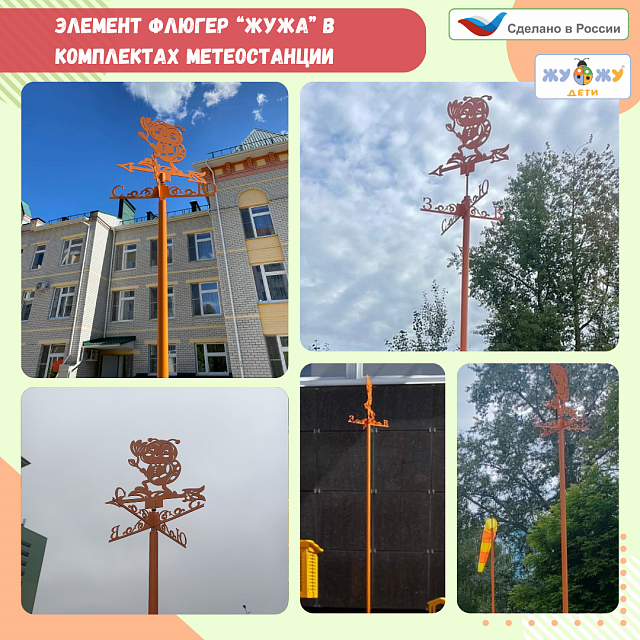 Флюгер с указателем сторон света "Жужа"