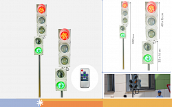 Светофор "Транспортный-Пешеходный" стационарный (1 транспортный, 1 пешеходный) 