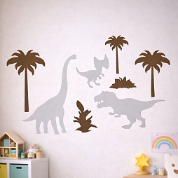 Настенная панель "Динозавры" без клеевого слоя акционная