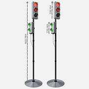 Набор светодиодных светофоров "Пешеходный переход" с обратным отсчетом времени и анимацией, мобильный