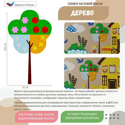 Элемент настенной панели "Дерево" универсальный