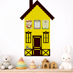 Элемент настенной панели "Домик с карманами" мягкий полимер